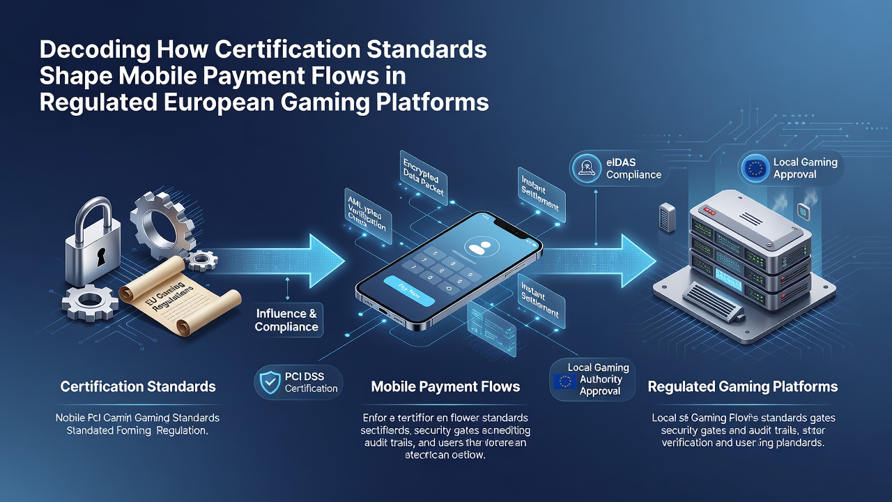 Diagram van PSD2 en eIDAS integratie in mobiele gaming betalingen