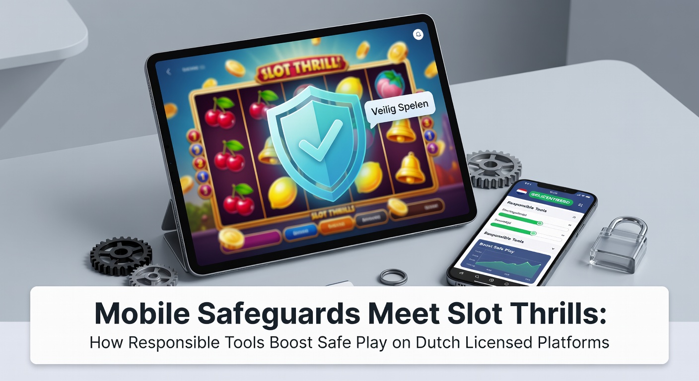 Mobiele app met actieve veiligheidsfuncties tijdens een slotsessie op een Nederlands gelicenseerd platform, inclusief limietmeldingen en realiteitschecks