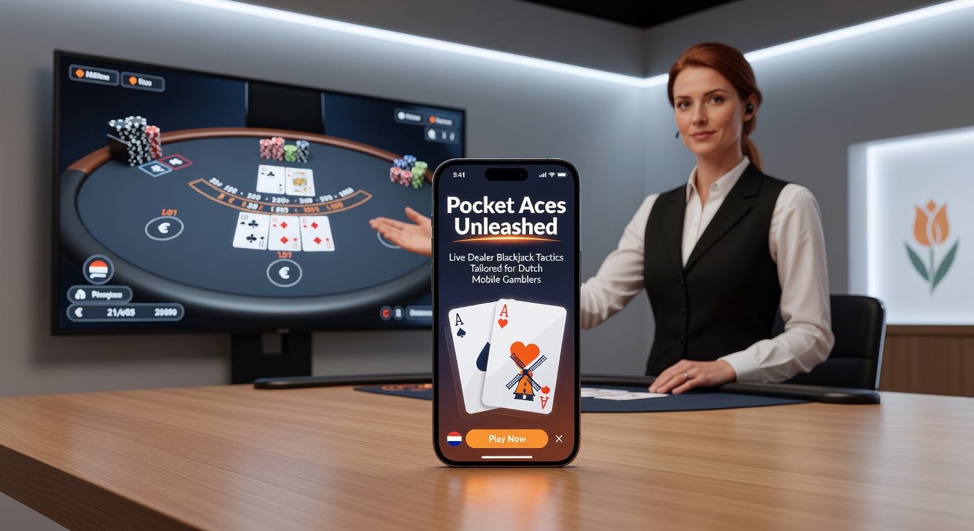 Mobiele blackjack interface met live dealer, tactiekcharts en winnende handen zichtbaar op smartphone scherm