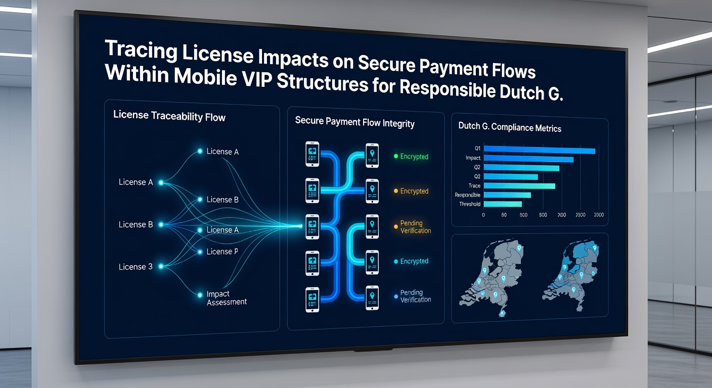 Detailopname van mobiele VIP-betalingsinterface met beveiligingsprotocollen en licentiecontrole